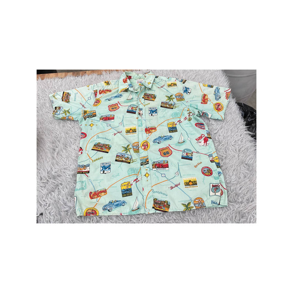 VTG Reyn Spooner Ruby’s DIner California Landmarks Route 66 Sz XL 90's - Picture 1 of 4